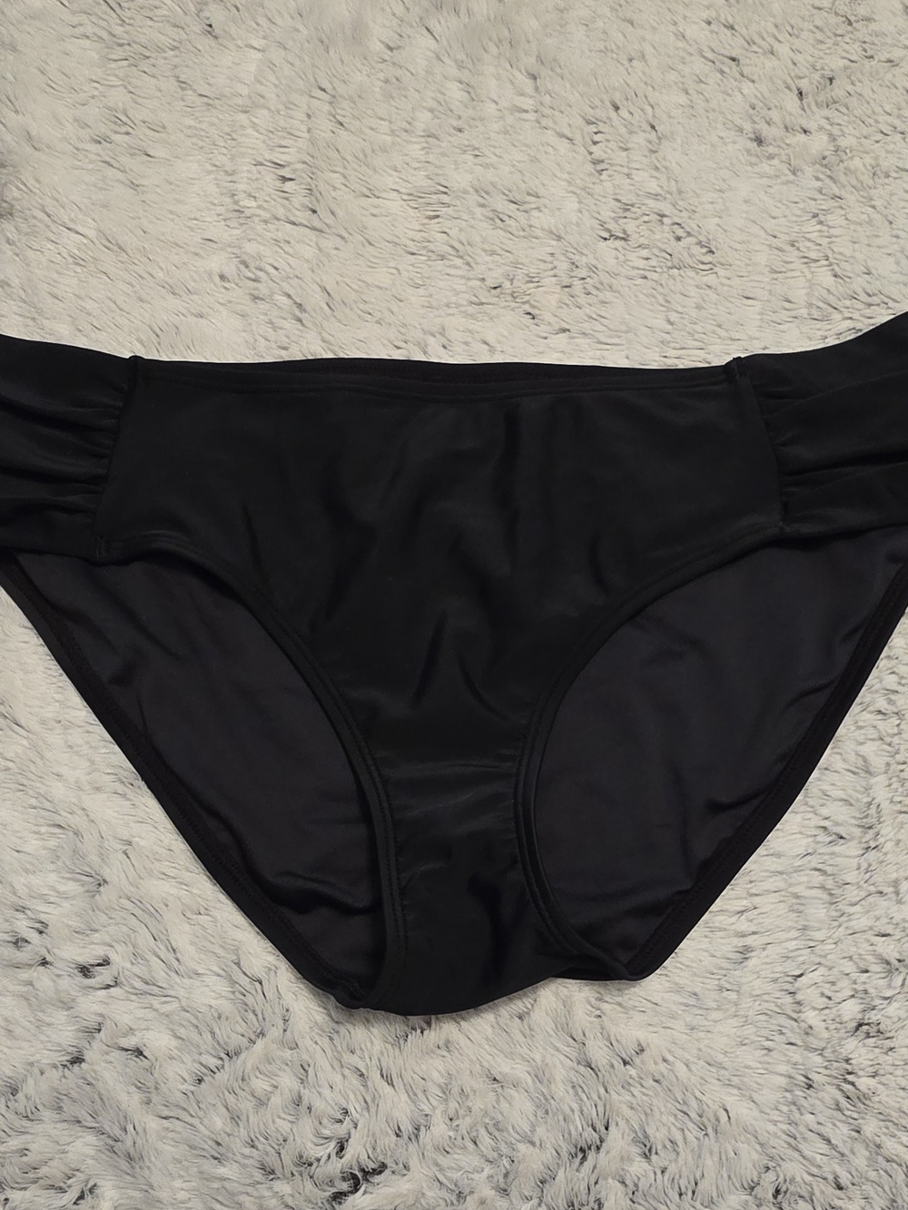 Sleek Black Bikini Bottoms — Mid-Rise Swim Brief